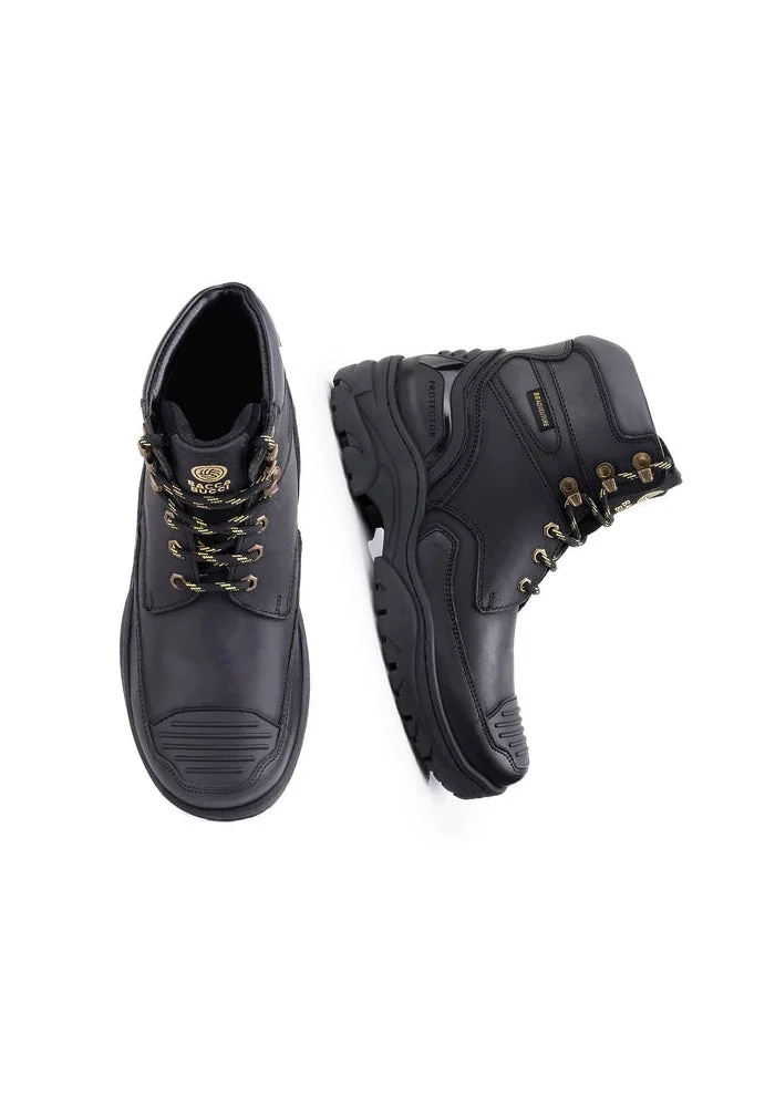 Bacca Bucci Obsidian Black Bacca Bucci PROTECTOR Leather Motorcycle Boots for Men for Men | Best Price UAE